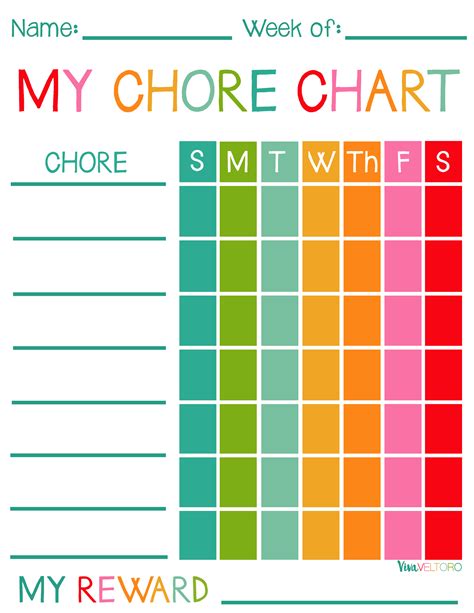 43 Free Chore Chart Templates For Kids ᐅ Template Lab - Free Printable ...