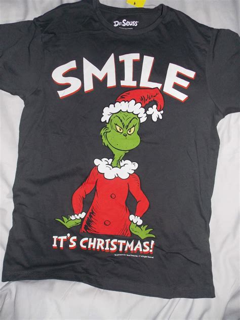 The Grinch Grin Christmas Tee Shirt | Funny christmas shirts, Grinch t ...