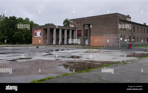 Abandoned former Soviet municipal building in the town of Paldiski ...