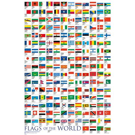 Flags Of The World - Poster / Print (Country Flags) (Size: 24" x 36") (Poster & Poster Strip Set ...