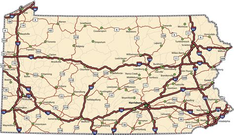 Map Of Pennsylvania Cities Pennsylvania Interstates,, 54% OFF