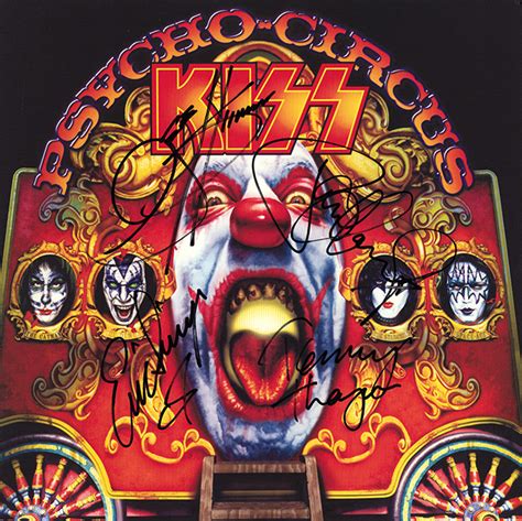 Kiss Band Signed Psycho Circus Album - Artist signed collectibles and gifts