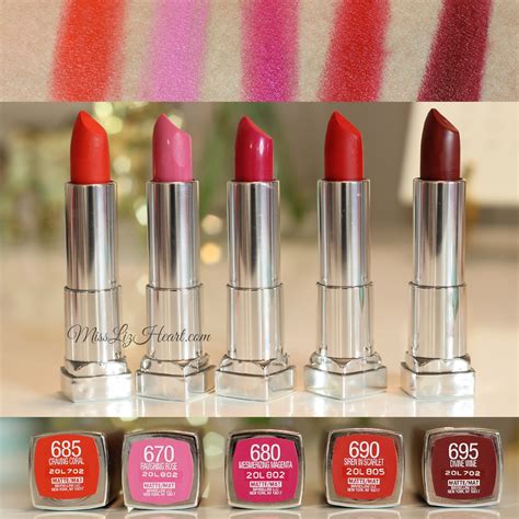 Miss Liz Heart: New Maybelline Color Sensational Creamy Matte Lipstick Swatches & Video Review