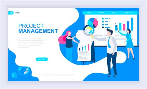 Project Management Web Banner 265475 Vector Art at Vecteezy