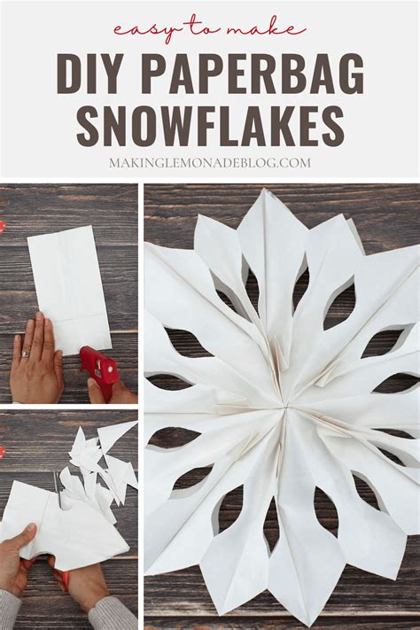 DIY Paper Bag Snowflakes (Easy DIY Christmas Decoration)