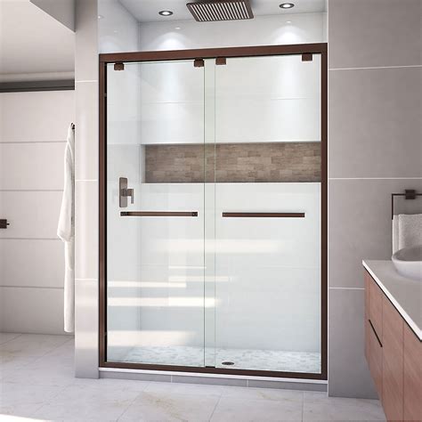 DreamLine Encore 54-inch x 76-inch Frameless Rectangular Sliding Shower Door in Glass with ...