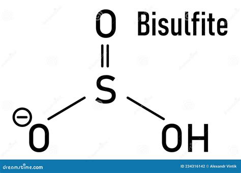 Skeletal Formula Of Bisulfite Anion, Chemical Structure. Vector Illustration | CartoonDealer.com ...