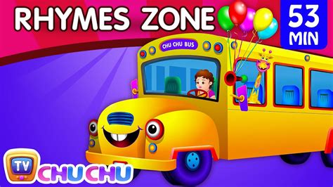 Wheels On The Bus | Popular Nursery Rhymes Collection for Children | ChuChu TV Rhymes Zone - YouTube