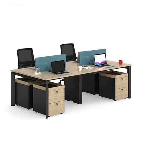 Office Furniture 4 Staff Workstation, Grey