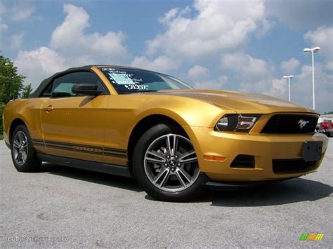 2010 Sunset Gold Metallic Ford Mustang V6 Premium Convertible #31963821 ...