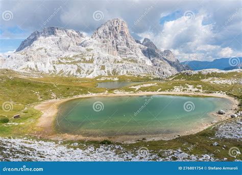 Lakes Near the Three Peaks of Lavaredo Stock Photo - Image of tourism, tranquility: 276801754