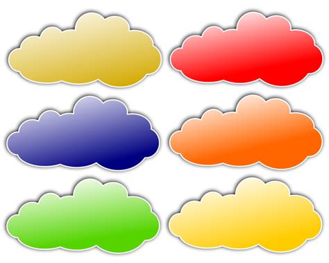 Free Clipart: Colour Clouds | inky2010