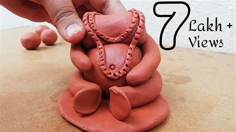 Eco Friendly Ganapati Making|| Ganesh Making With Home Made Clay 2020|| How to make Ganpati At ...