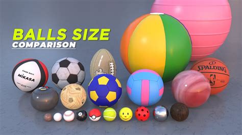 Balls Size Comparison | Sport balls size comparison in 3D - YouTube