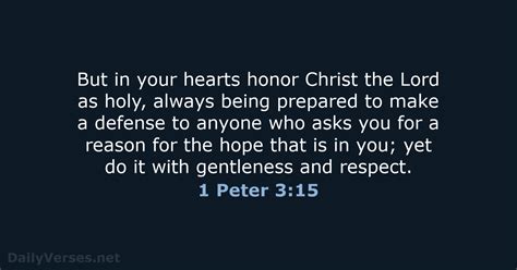 1 Peter 3:15 - Bible verse (ESV) - DailyVerses.net