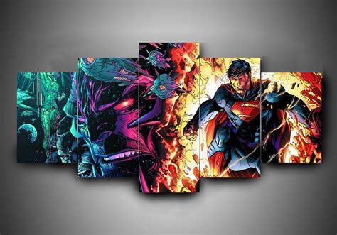 Superman 2 – Dc 5 Panel Canvas Art Wall Decor – Canvas Storm