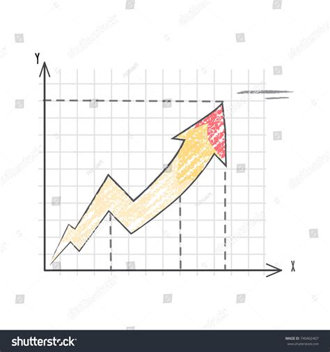 Line Graph Representing Dramatic Increase Vector Stock Vector (Royalty ...