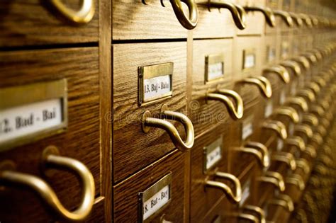 Old Library Card Catalog stock photo. Image of index - 18985914