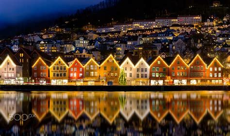 Christmas in Bergen by Eirik Sørstrømmen on 500px | Earth city, Bergen, Bergen norway