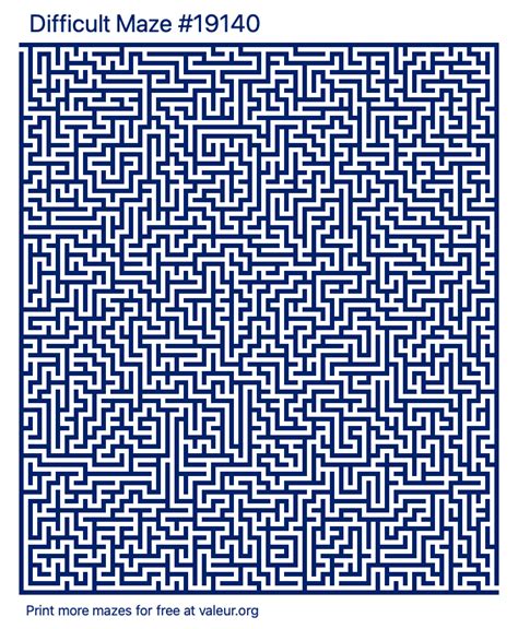 Free Printable Difficult Maze with the Answer #19140