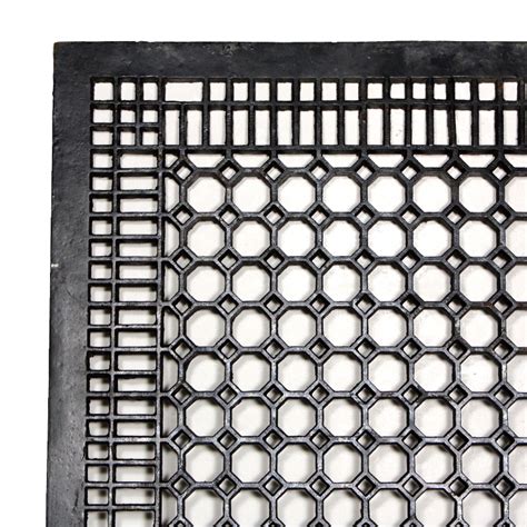 Antique Cast Iron Air Return Floor Grate with Honeycomb Pattern, 23-1/2 x 26-1/2 Opening NFR27 ...