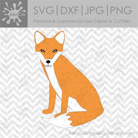 Fox SVG File, Fox Clipart, Fox SVG Cut File, SVG Fox, Woodland Fox Svg, Woodland Fox Clipart ...