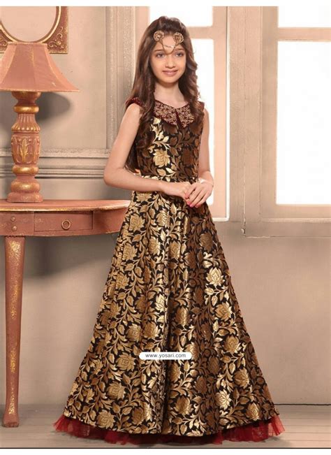 Buy Blooming Taffeta Jacquard Indo-Western Dress | Indowestern Dresses For Girls