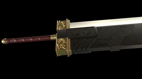 Buster Sword Final Fantasy VII Zack Fair 3D Model $6 - .obj .fbx .ma ...