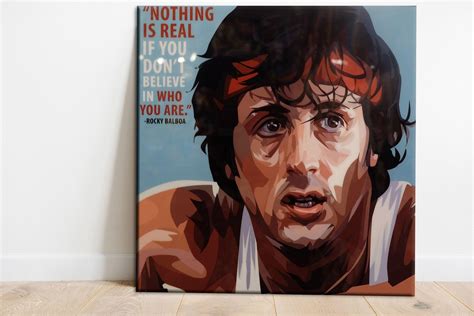 Rocky Balboa Art Sylvester Stallone Print - Scandi Home gym_decor Gym_Decor_For_Wall