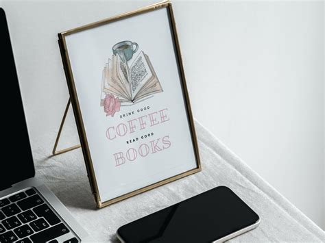 Desk Decor Aesthetic/drink Good Coffee Read Good Books Art Print ...