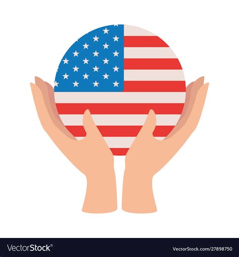 Isolated usa flag design Royalty Free Vector Image