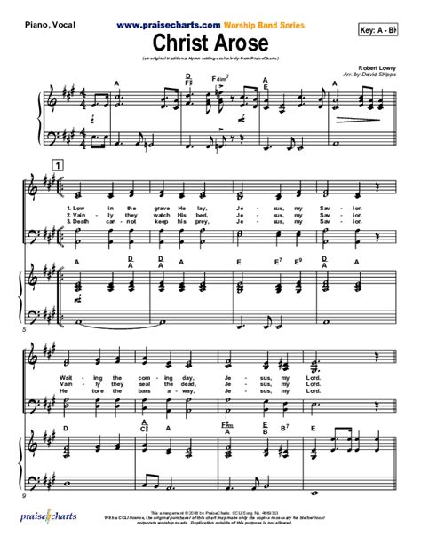 Christ Arose Sheet Music PDF (PraiseCharts / Traditional Hymn) - PraiseCharts