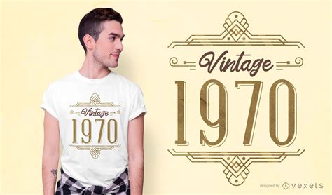 Vintage 1970 T-shirt Design Vector Download