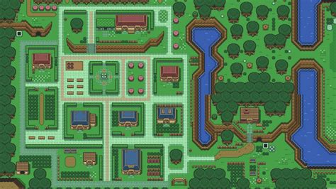 Download Video Game The Legend Of Zelda: A Link To The Past Game Map 2D Graphics HD Wallpaper