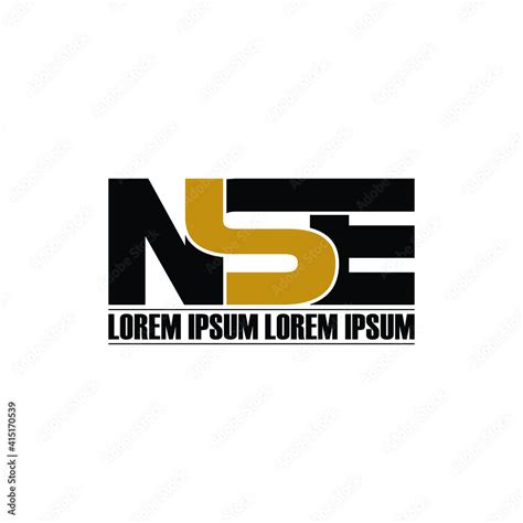 NSE letter monogram logo design vector Stock Vector | Adobe Stock