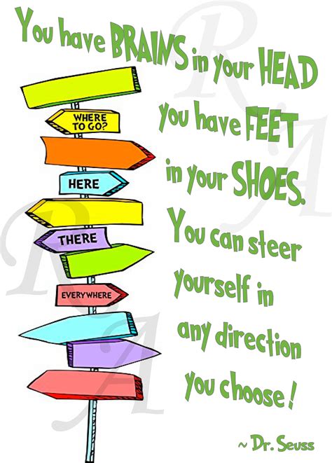 Instant Download Dr. Seuss Quote Digital Print on Anything You Want 8x10 PDF Original Wall Art ...