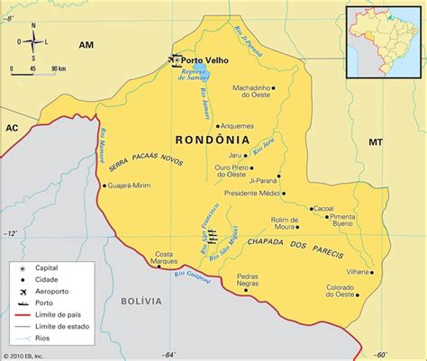 Blog de Geografia: Mapa de Rondônia