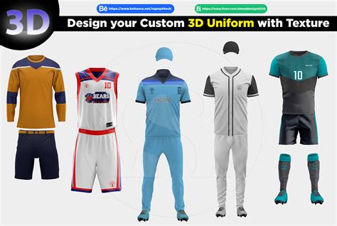 3D Sports Uniforms mockup :: Behance