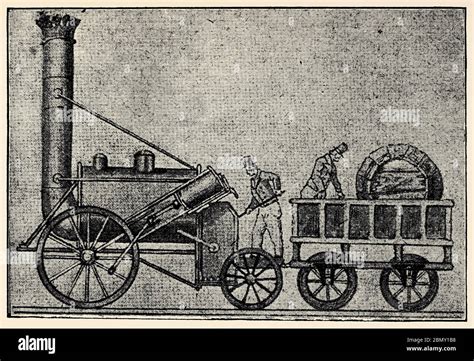 The first steam locomotive - Rocket was built by the pioneering railway engineers George and ...