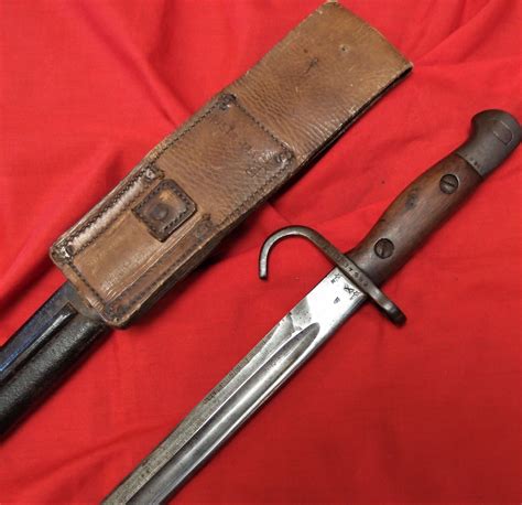 **SOLD** WW1 AUSTRALIAN LITHGOW 1907 PATTERN HOOKED QUILLON BAYONET ...