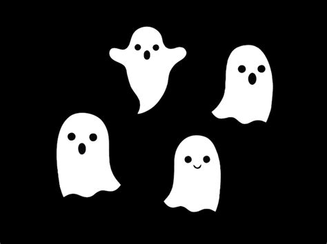 4 White Ghost Decals Ghost Stickers Halloween Decorations - Etsy