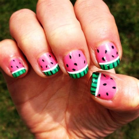 Summer Watermelon Nail Art How-To | DressJessXO | Watermelon nails ...