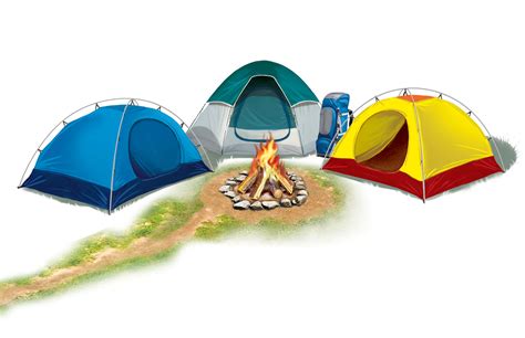 Camping Clip Art Border
