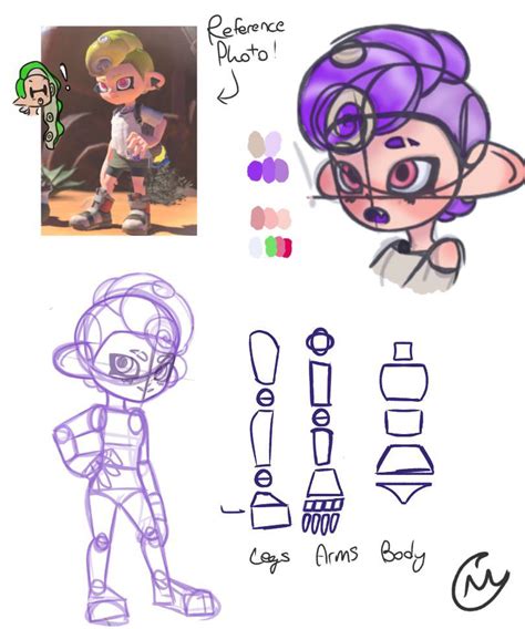 Practicing Drawing Octolings- Self Reference Sheet : r/Splatoon_3