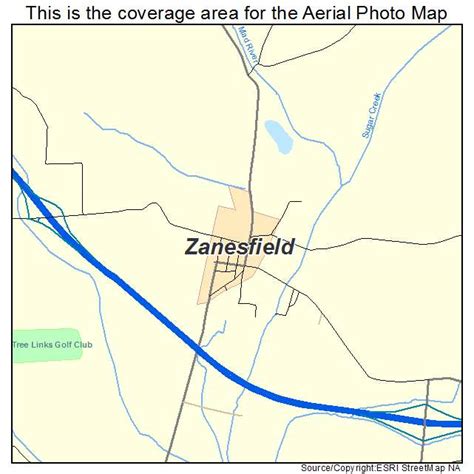 Aerial Photography Map of Zanesfield, OH Ohio