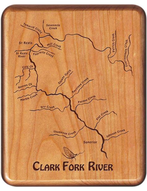 Clark Fork River Map Fly Box Superior Handcrafted Custom | Etsy