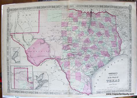 Hoffman & Walker's Pictorial, Historical Map Of Texas - Antique Maps - Antique Texas Map ...