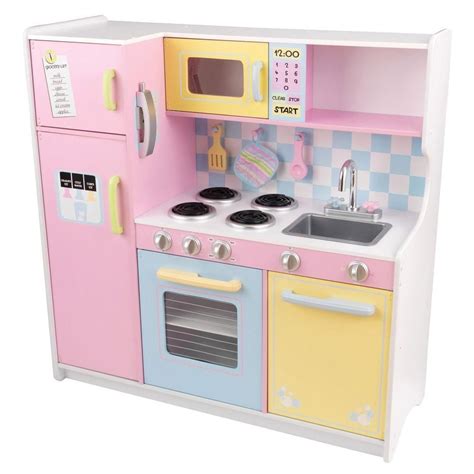 KidKraft Large Pastel Kitchen Playset 53181 - The Home Depot | Pastel kitchen, Popular kitchen ...