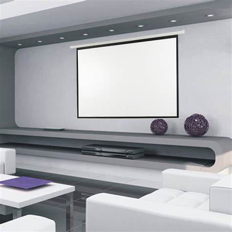 155" Inch Electric Motorised Projector Screen Home Theatre HD TV ...