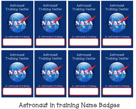 Printable Nasa Badge Template - Printable Word Searches